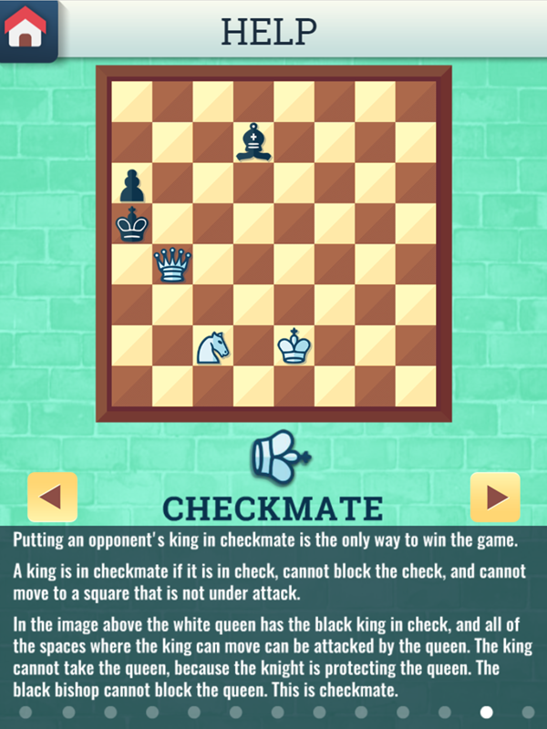 Chess Grandmaster Checkmate Instructions Screenshot.