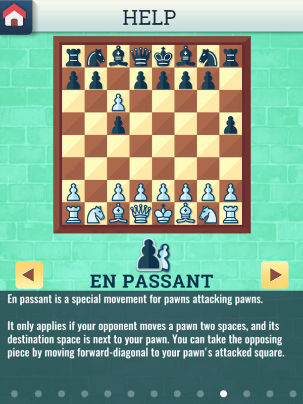 Chess Grandmaster En Passant Movement Instructions Screenshot.