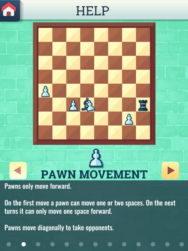 Chess Grandmaster Pawn Movement Instructions Screenshot.