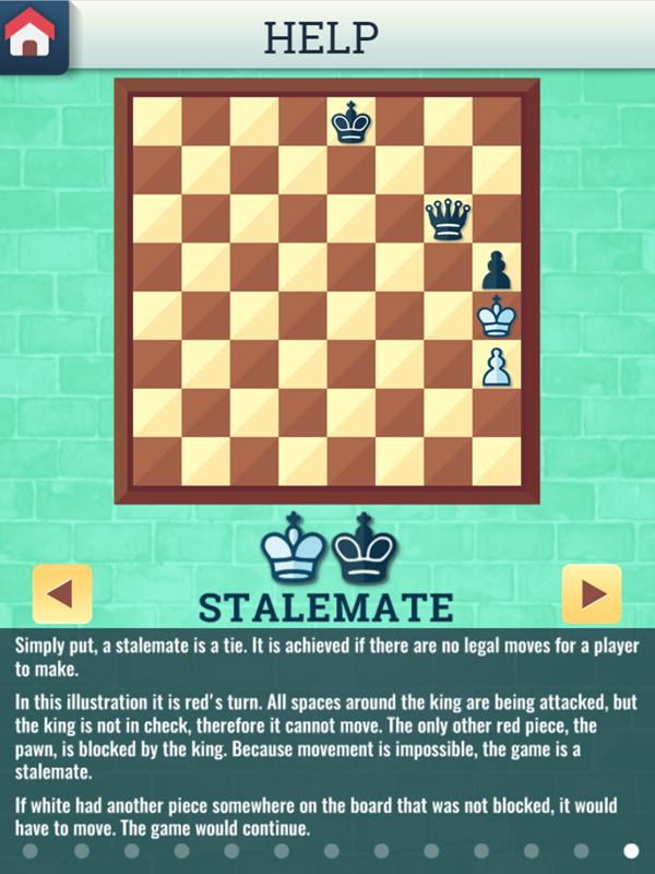 Chess Grandmaster Stalemate Instructions Screenshot.