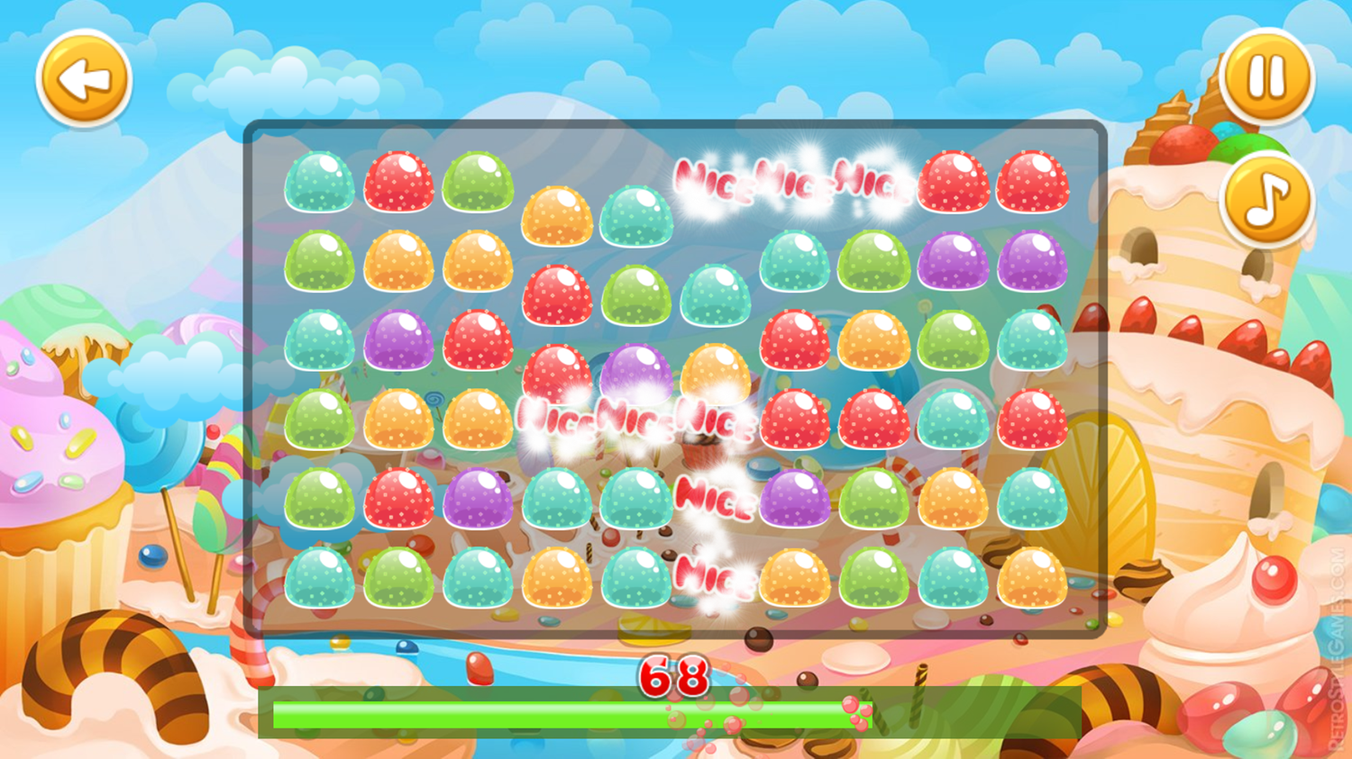 Chewy Jelly Rush Game Play Screenshot.