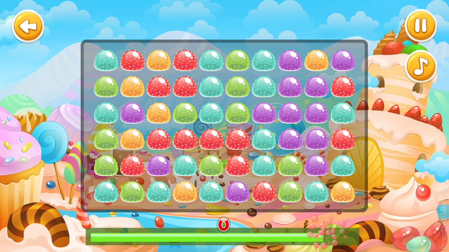 Chewy Jelly Rush Game Start Screenshot.