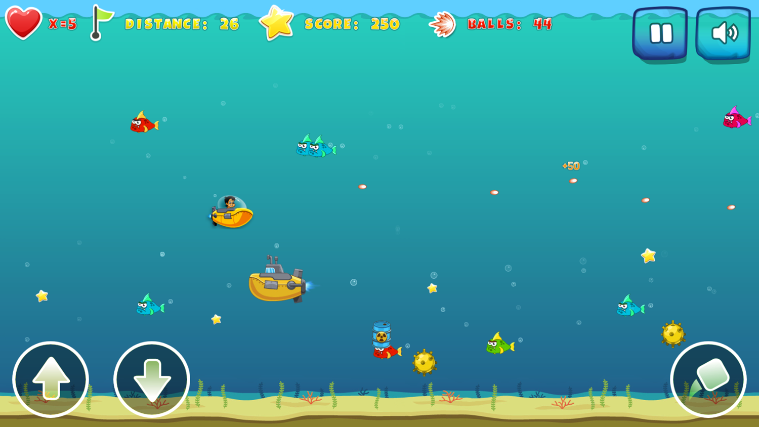 Chhota Bheem and Crazy Sharks Game Start Screenshot.