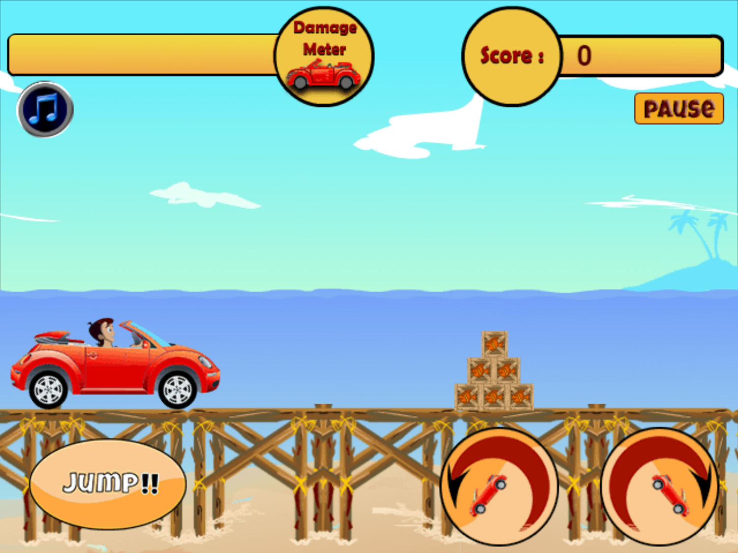 Chhota Bheem And Sports Car Game Start Screenshot.