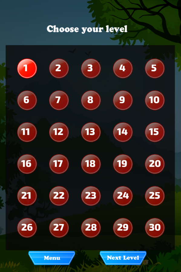 Chhota Bheem and Tetris Super League Game Choose Level Screenshot.