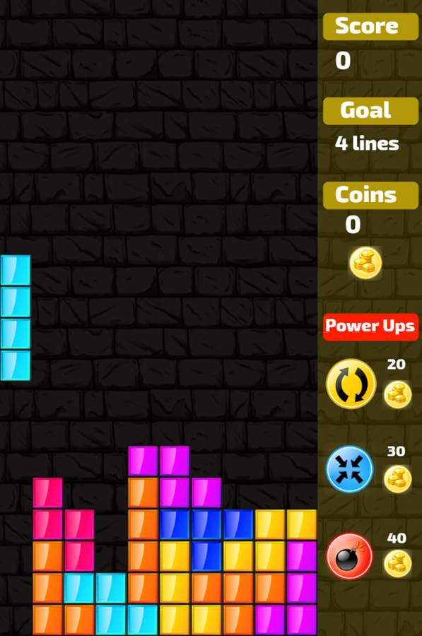 Chhota Bheem and Tetris Super League Game Level Play Screenshot.