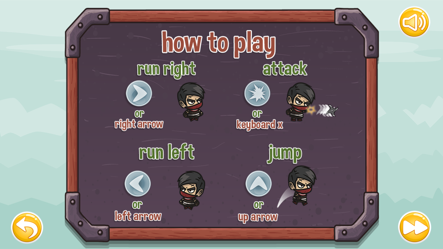 Chibi Hero Game How To Play Screenshot.