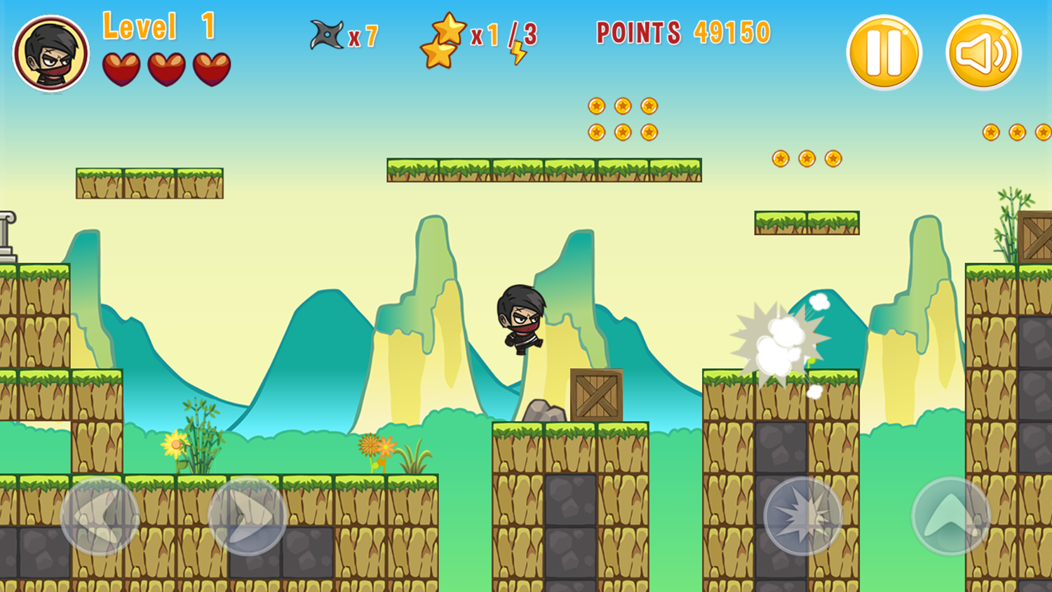 Chibi Hero Game Level Play Screenshot.