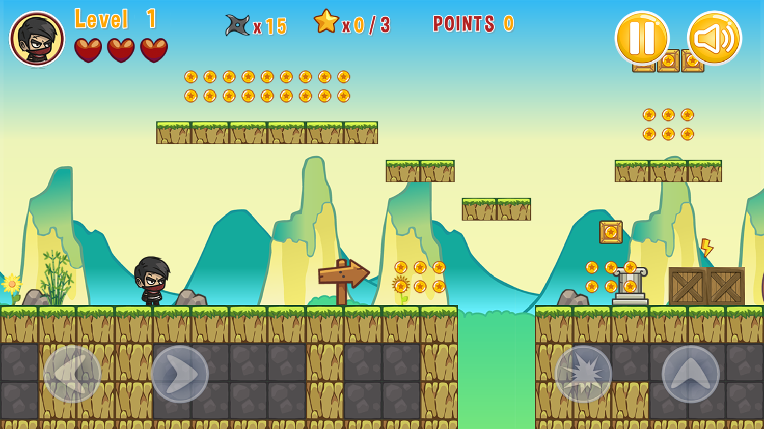 Chibi Hero Game Level Start Screenshot.