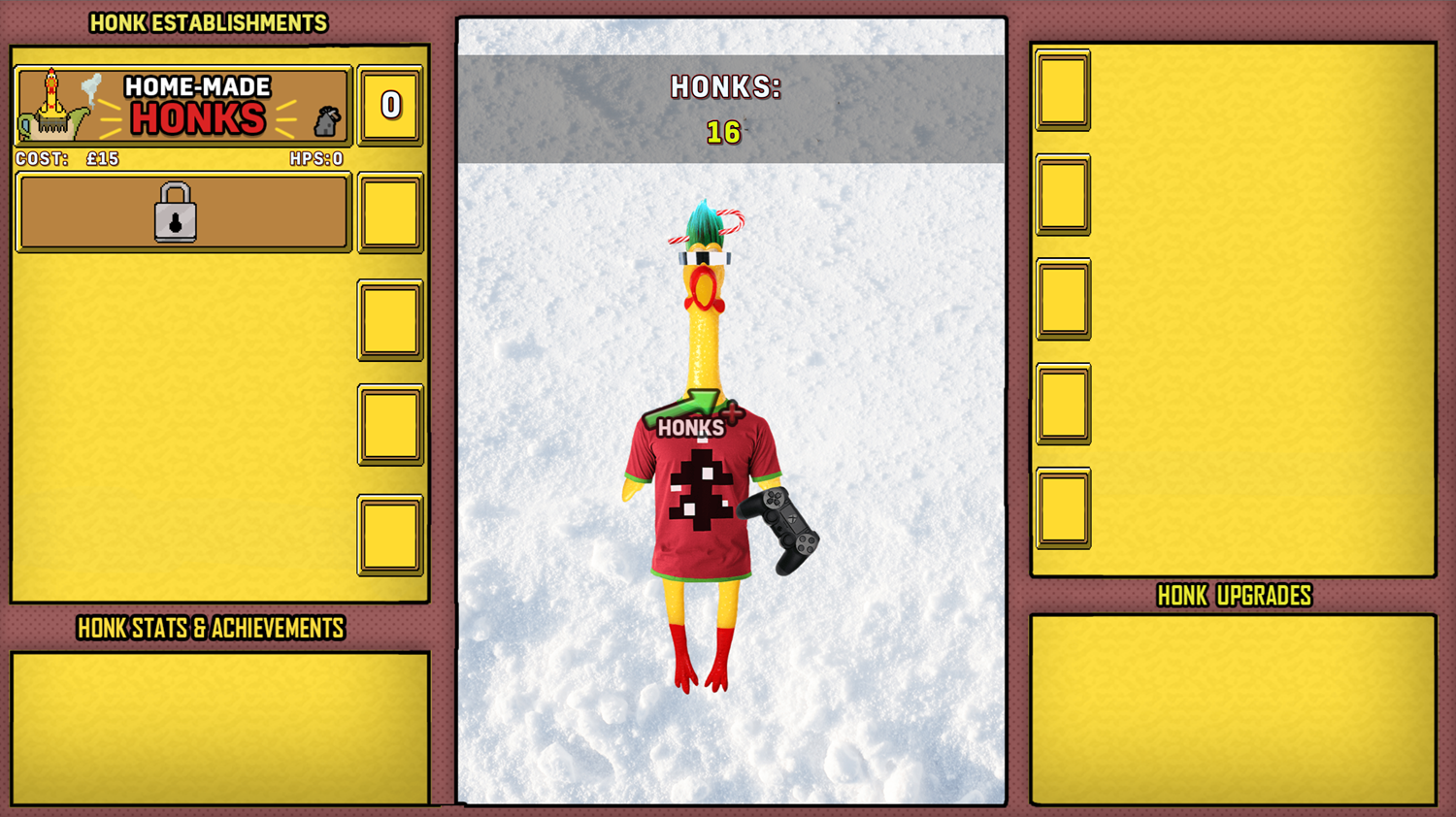 Chicken CLicker Game First Establishment Screenshot.