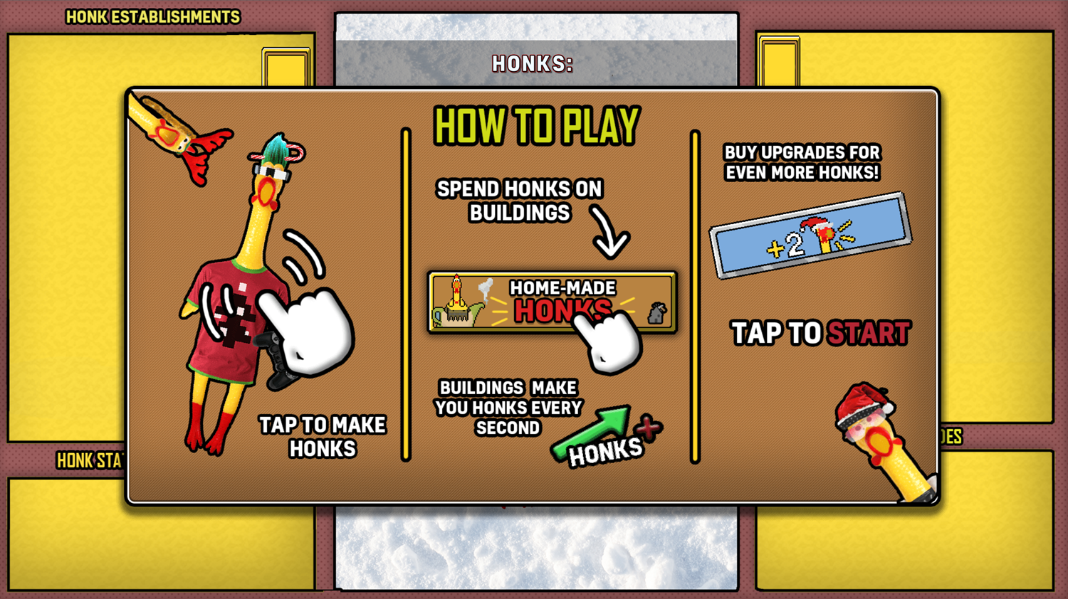 Chicken CLicker Game How to Play Screenshot.