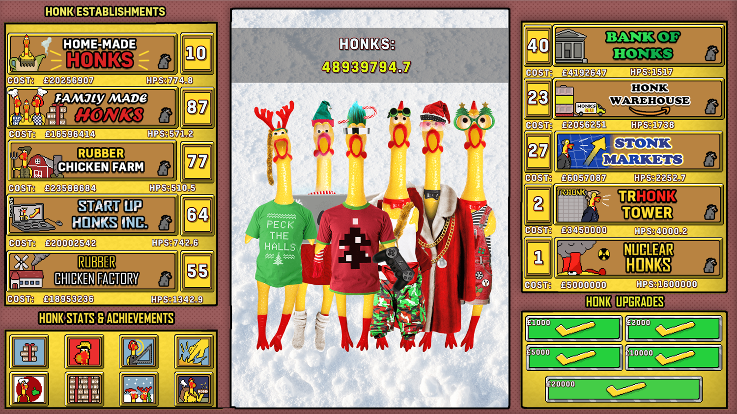 Chicken CLicker Game Nuclear Honks Screenshot.
