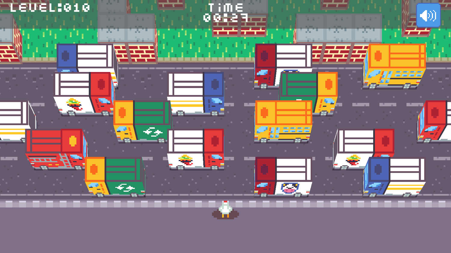 Chicken Cross The Road Game Screenshot.
