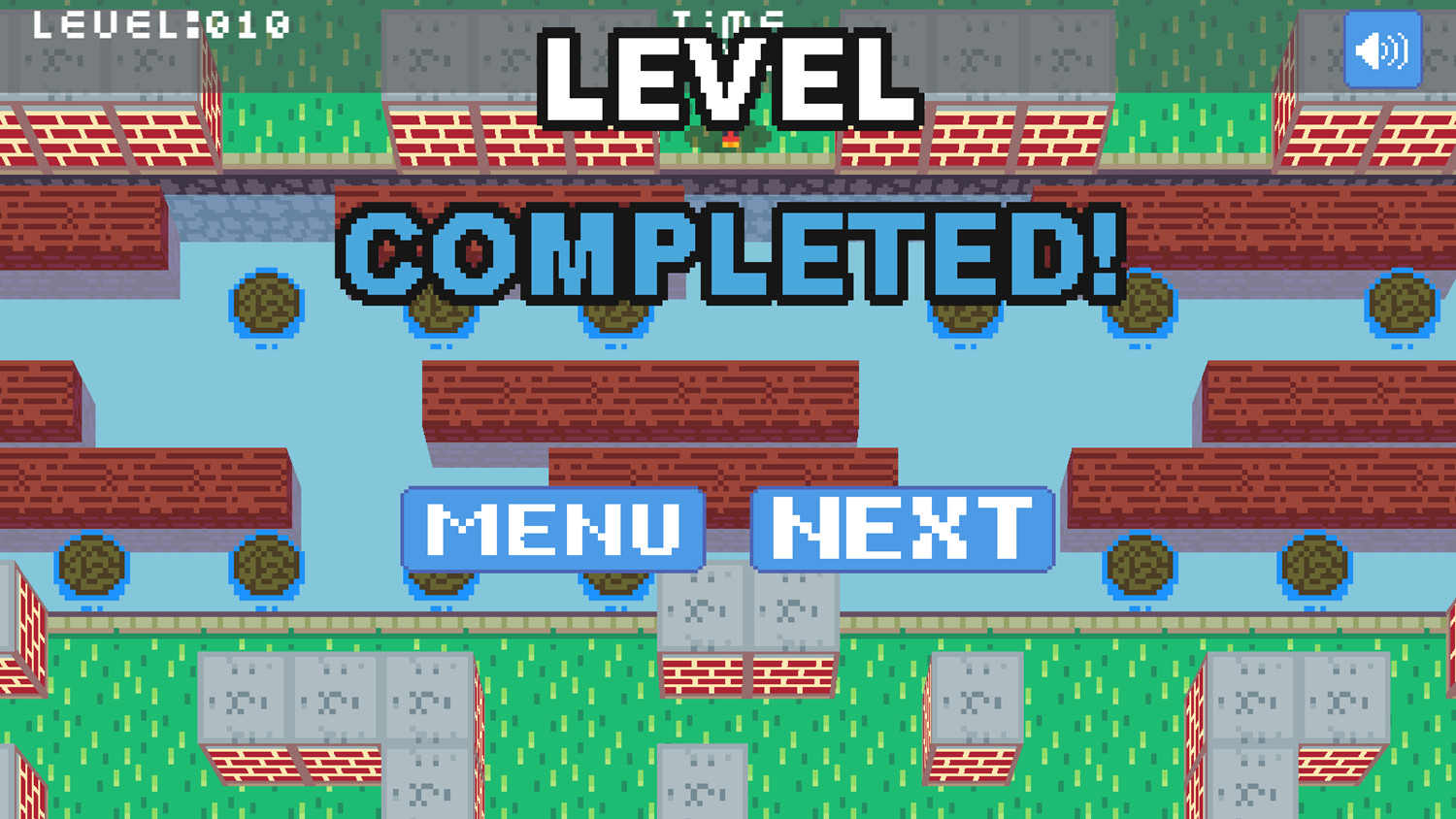 Chicken Cross The Road Game Level Completed Screen Screenshot.