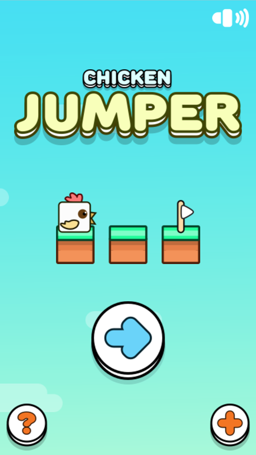 Chicken Jumper Game Welcome Screen Screenshot.