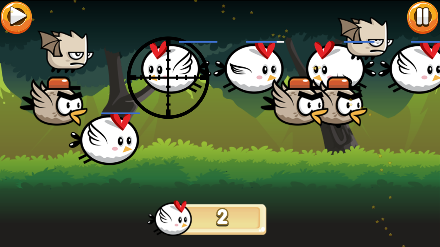 Chicken Shooter Game Aiming Screenshot.