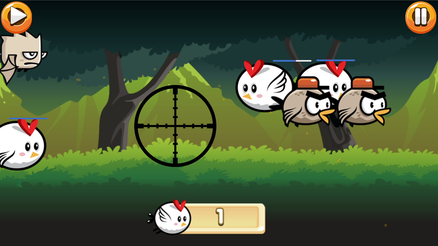 Chicken Shooter Game Screenshot.