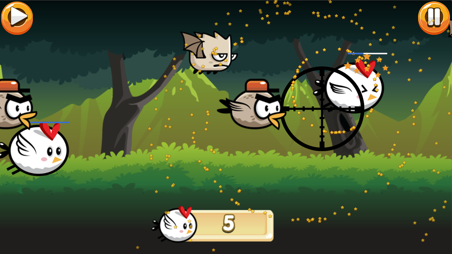Chicken Shooter Game Shooting Screenshot.