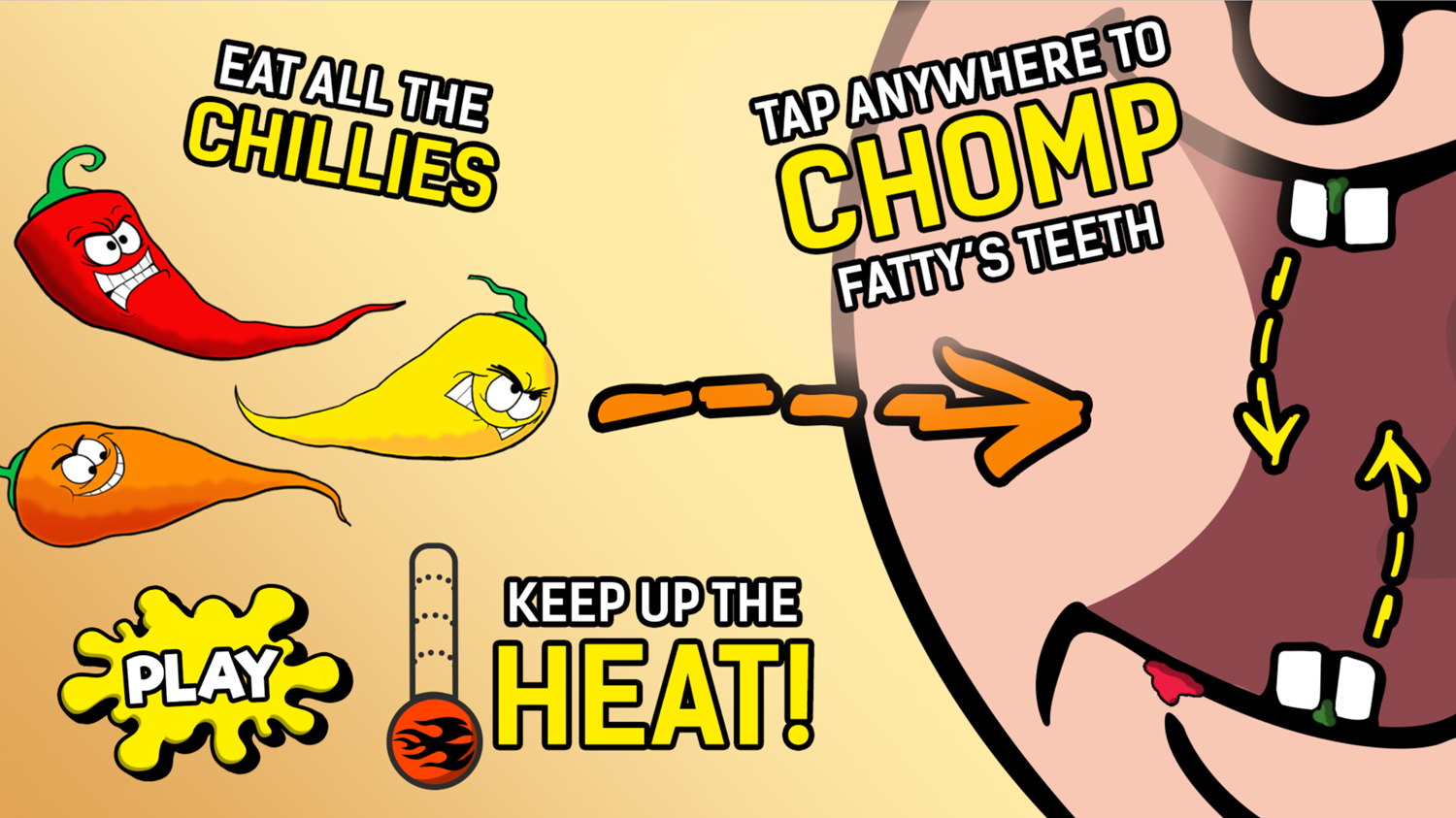 Chilli Chomp Game How to Play Screen Screenshot.