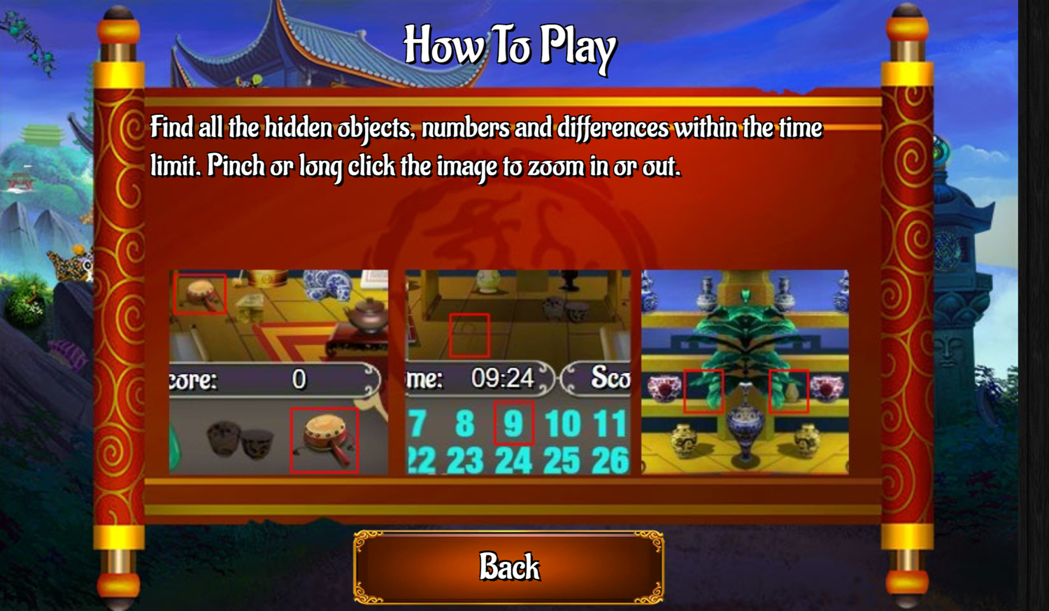 China Temple Game How To Play Screenshot.