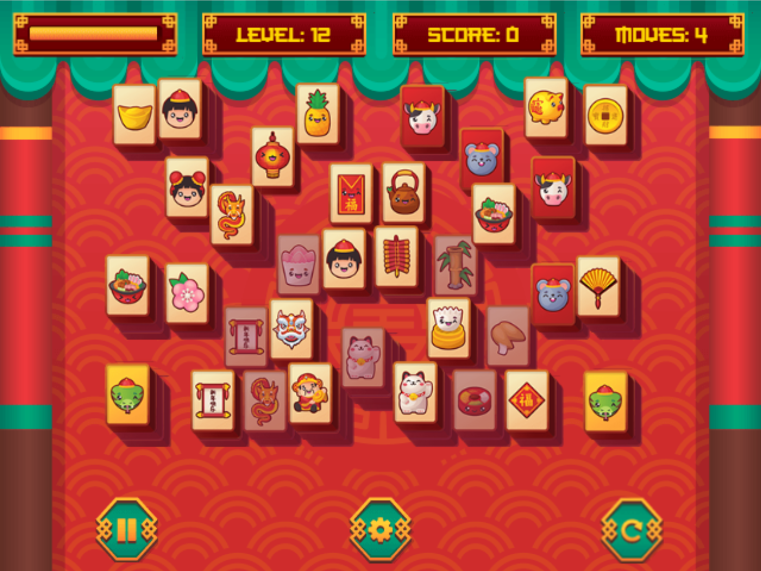 Chinese New Year Mahjong Game Screenshot.