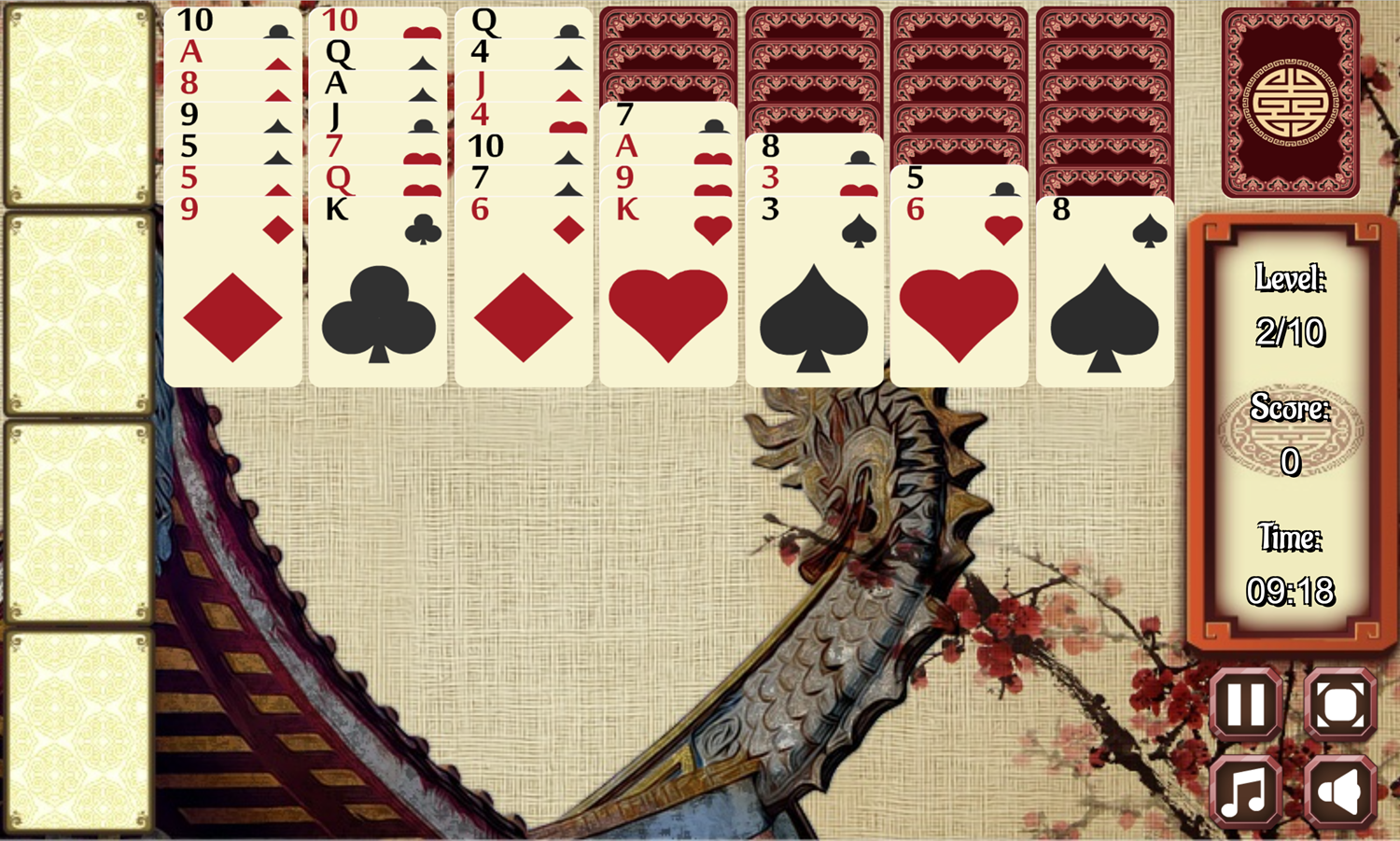 Chinese Solitaire Game Screenshot.