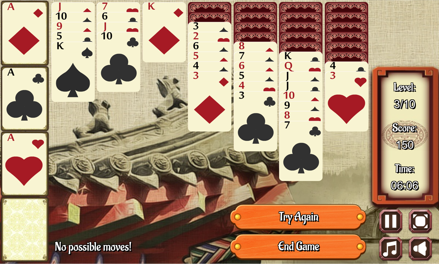 Chinese Solitaire Game No Possible Moves Screenshot.