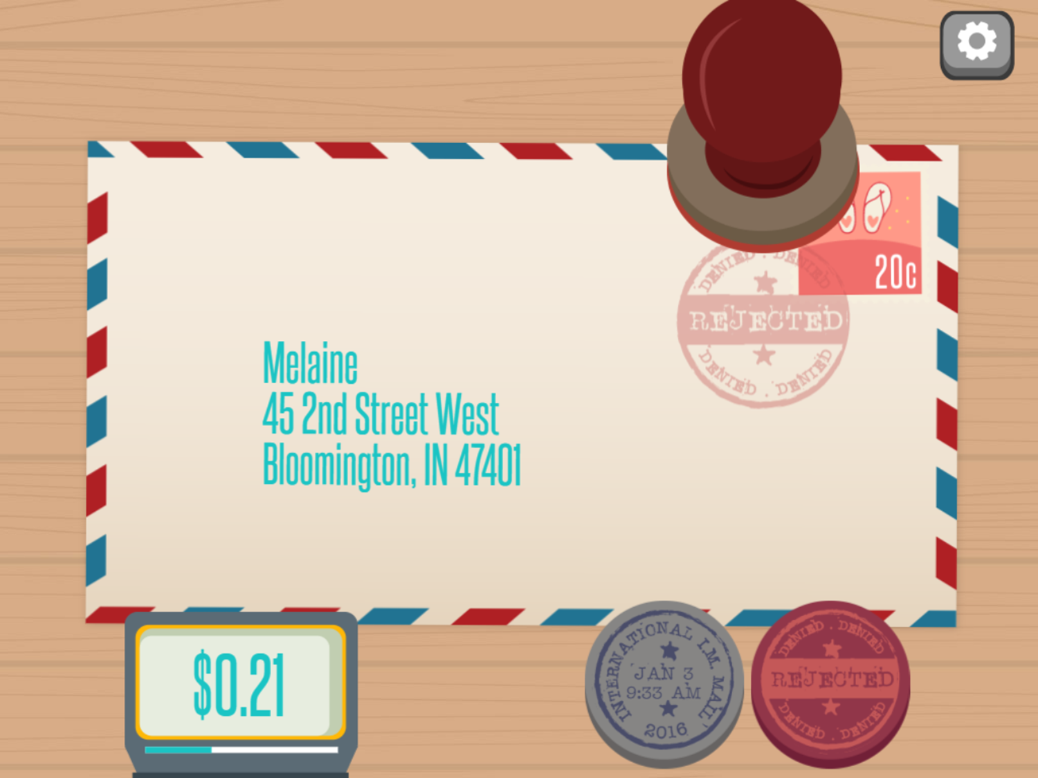 Chop Chop Game Reject Stamp Screenshot.
