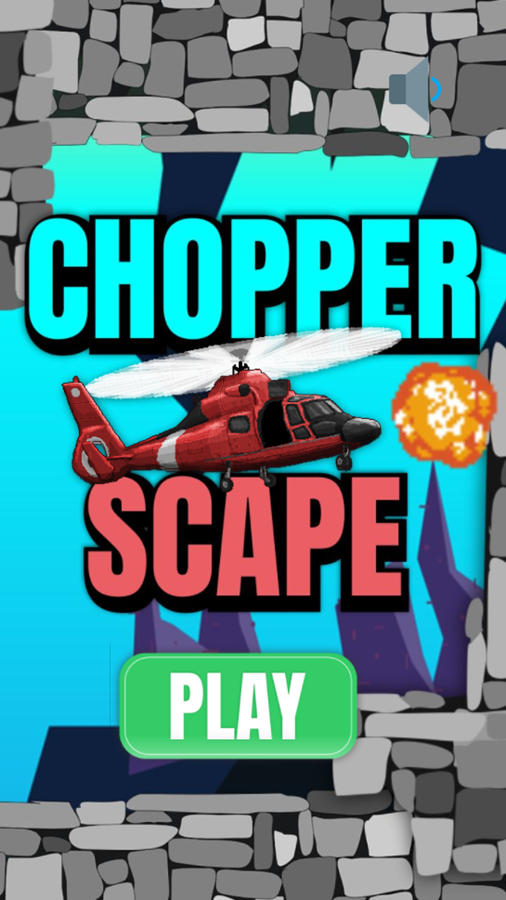 Chopper Scape Game Welcome Screen Screenshot.