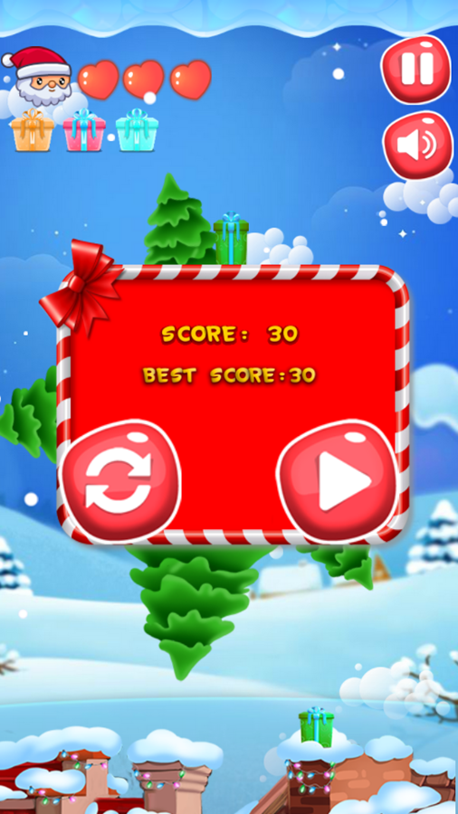 Christmas Adventure Game Score Screenshot.