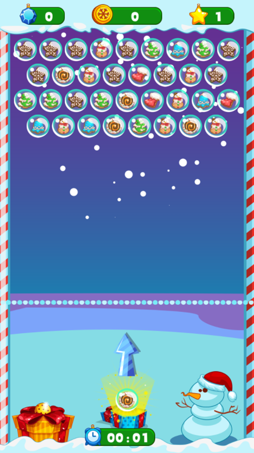 Christmas Candy Game Start Screenshot.