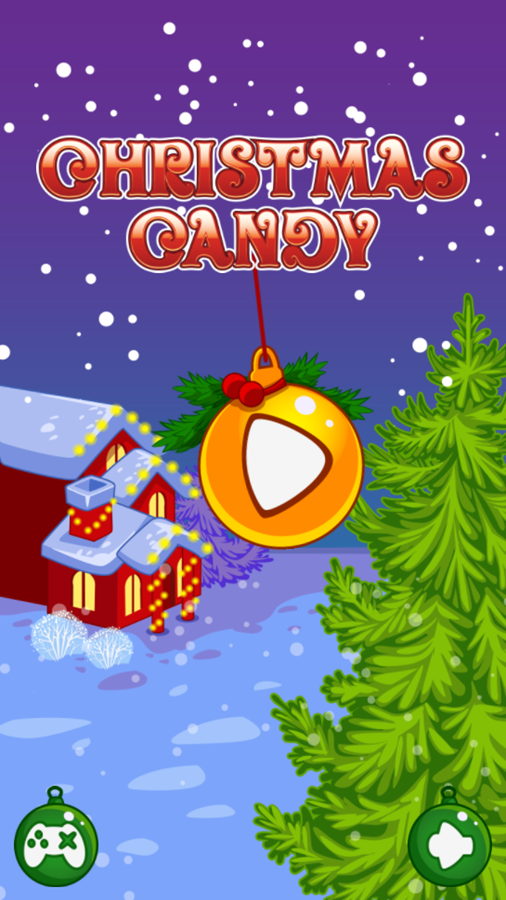 Christmas Candy Game Welcome Screen Screenshot.