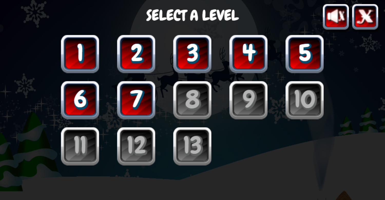 Christmas Chain Level Select Screenshot.