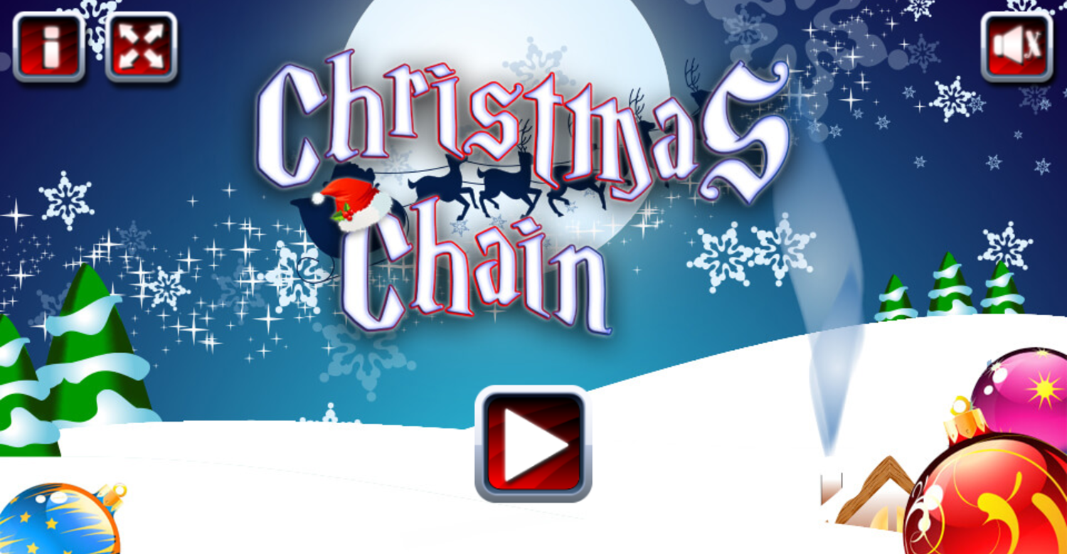 Christmas Chain Game Welcome Screenshot.