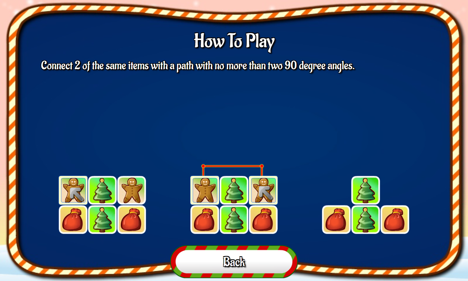 Christmas Connect Game How To Play Screenshot.