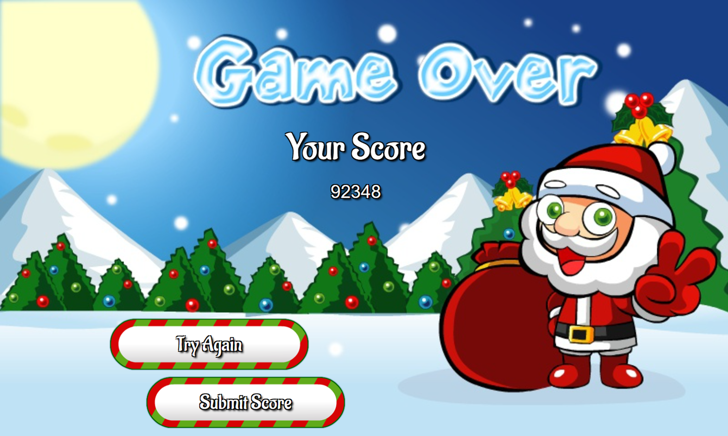Christmas Connect Game Your Score Screenshot.