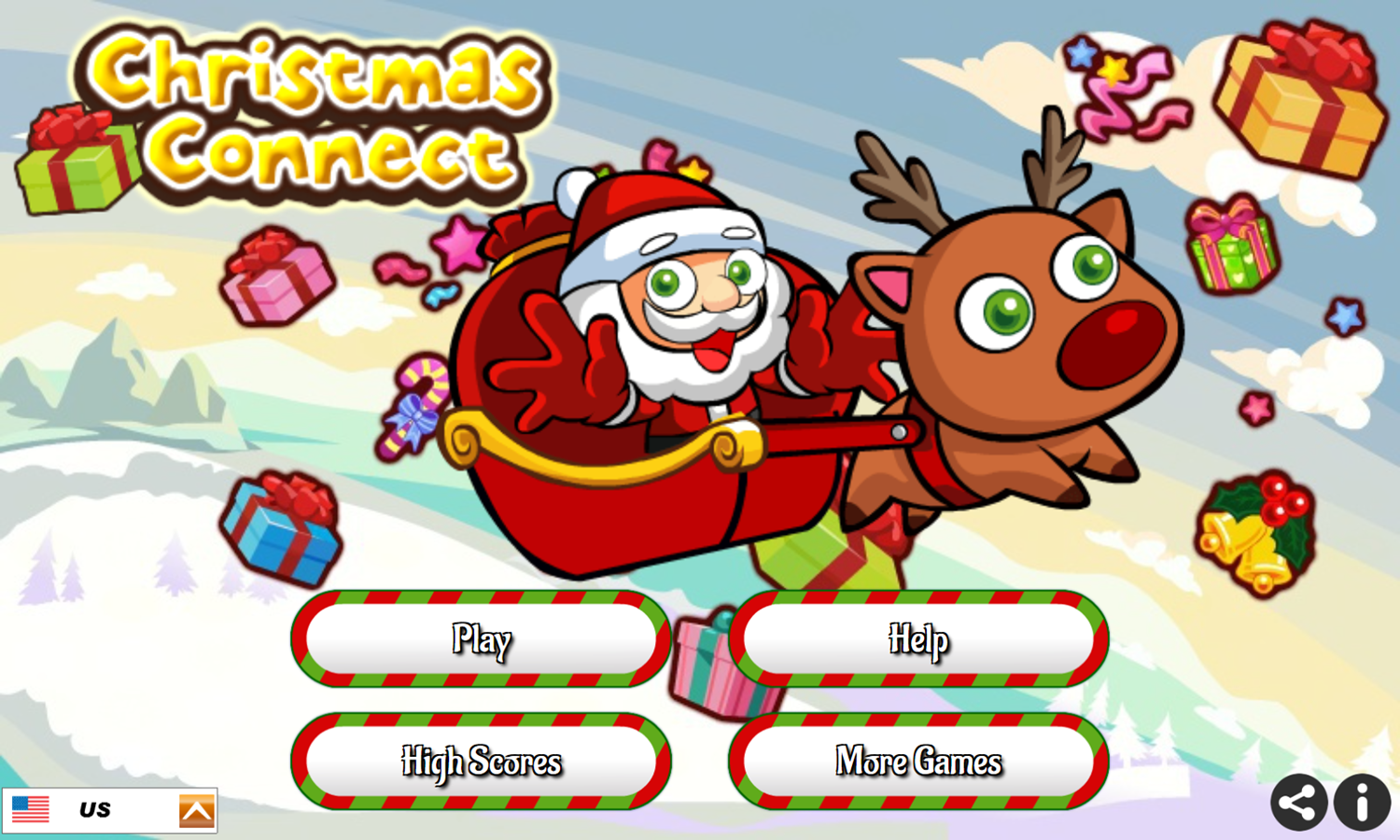 Christmas Connect Game Welcome Screen Screenshot.