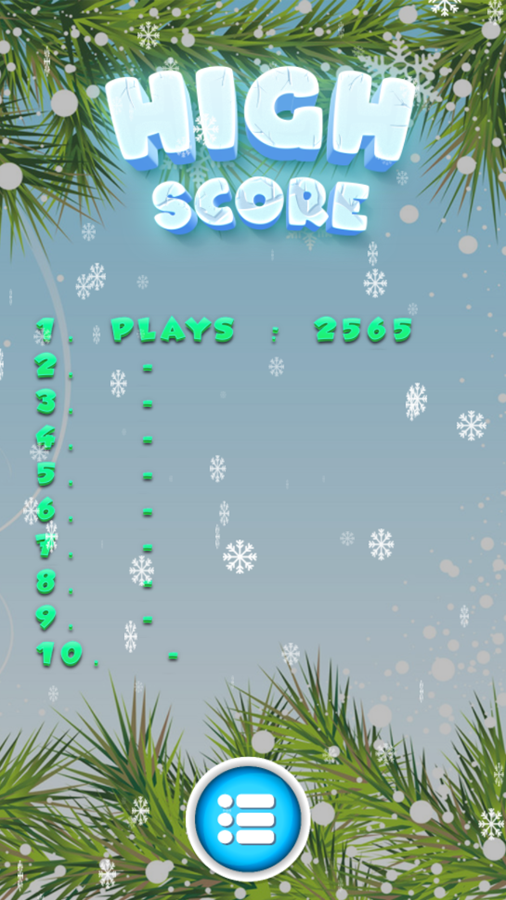 Christmas Gifts Game Scoreboard Screenshot.