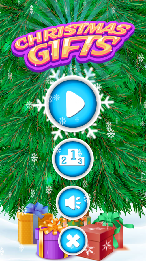 Christmas Gifts Game Welcome Screen Screenshot.