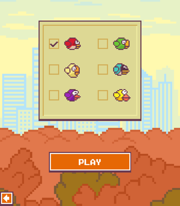 Chubby Birds Game Select Bird Screenshot.