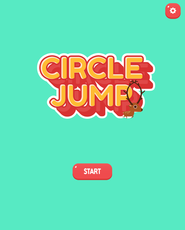 Circle Jump Game Welcome Screen Screenshot.