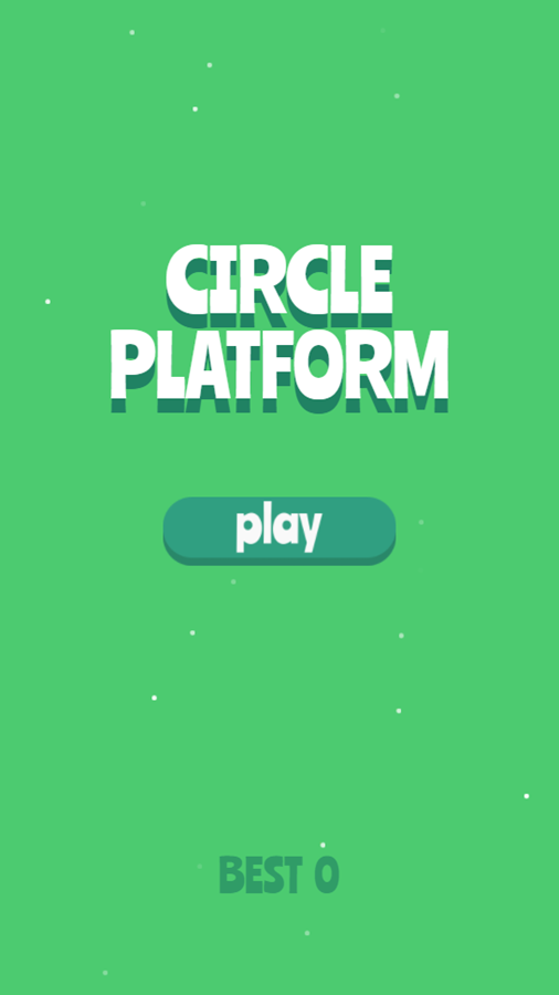 Circle Platform Game Welcome Screen Screenshot.