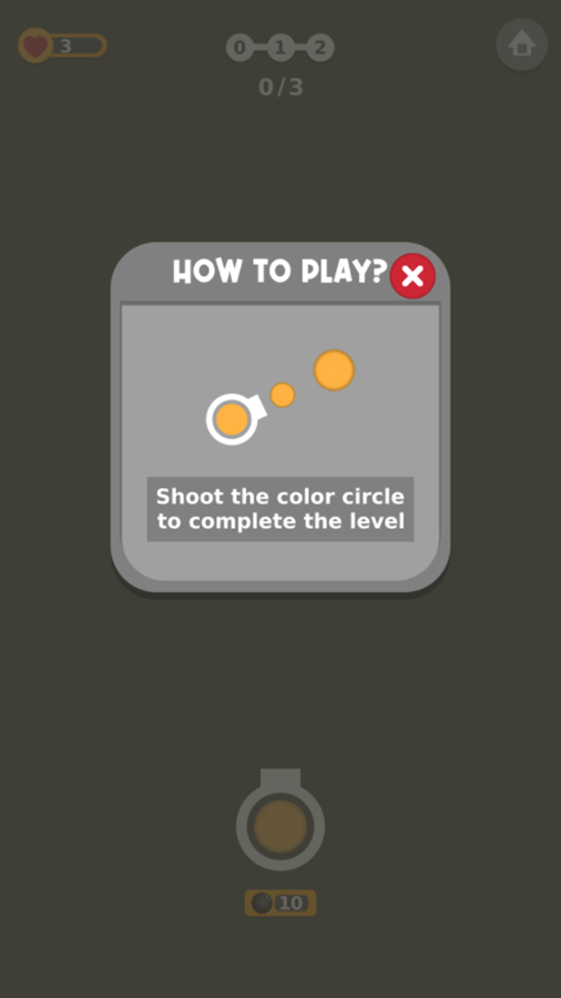 Circle Shot Game How To Play Screenshot.