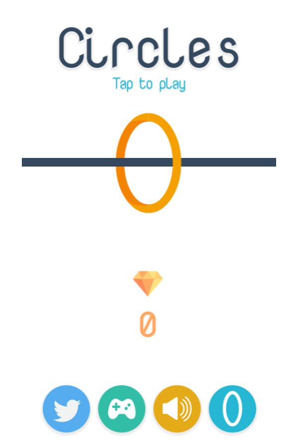 Circles Game Welcome Screenshot.