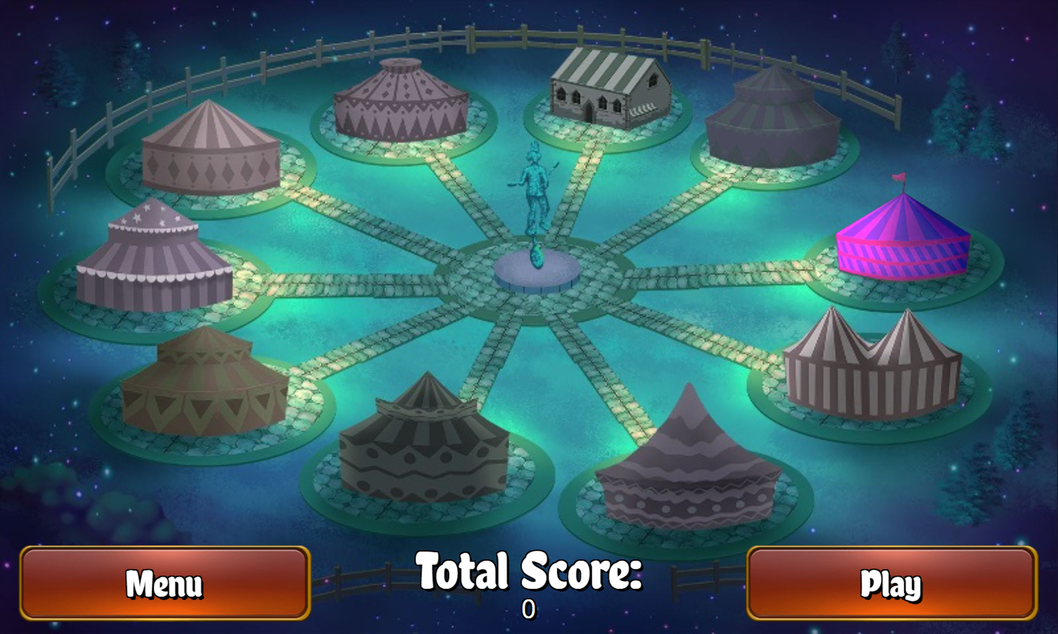 Circus Adventures Game Level Select Screenshot.