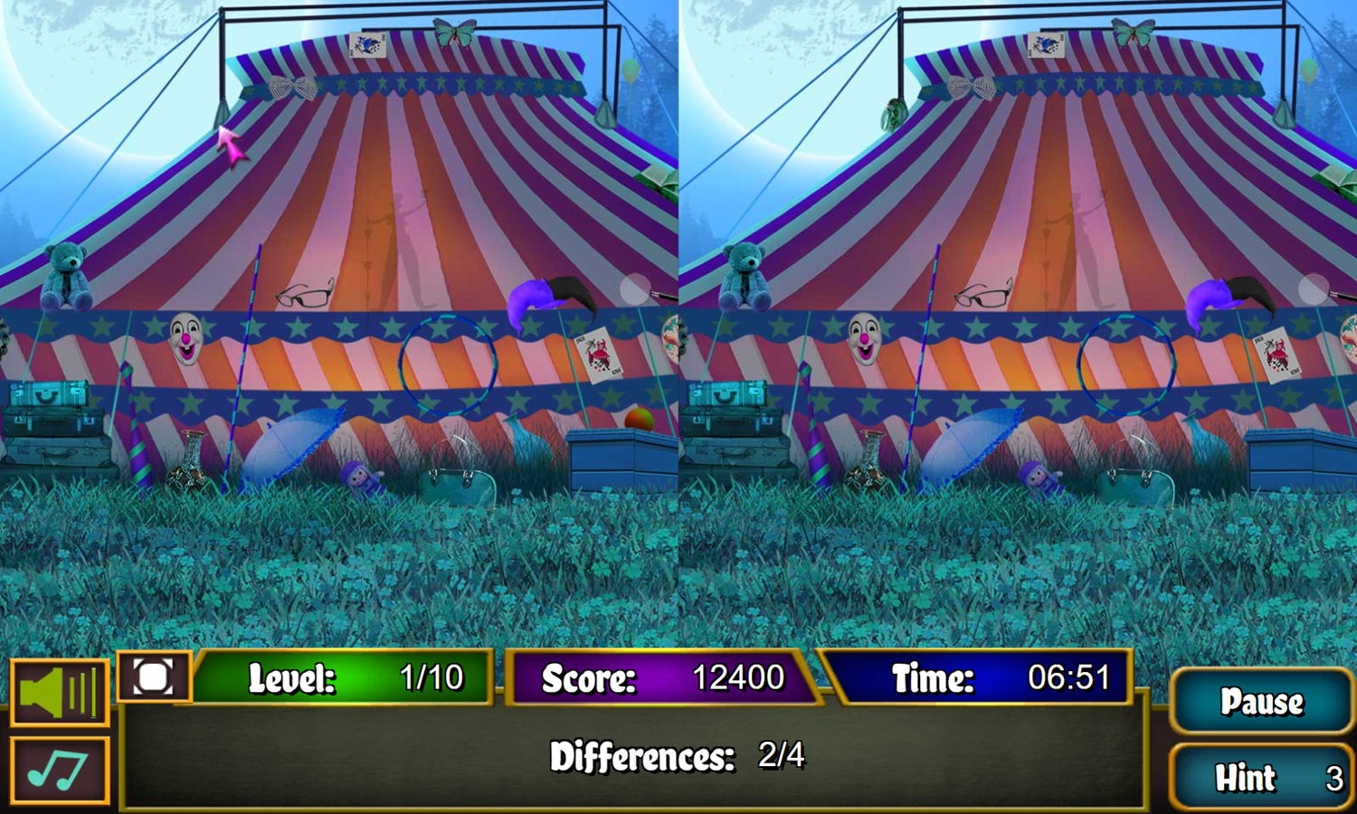 Circus Adventures Game Stage 3 Play Screenshot.