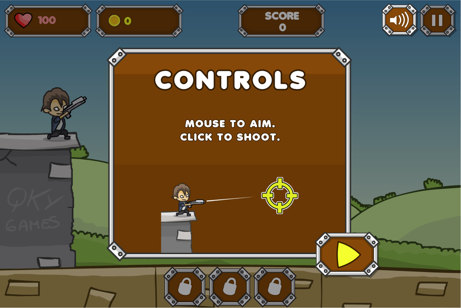 City Heroes Game Controls Information Screen Screenshot.