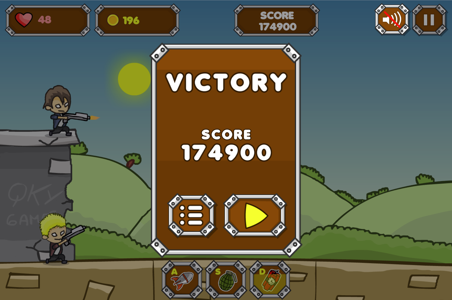 City Heroes Game Level Beat Screen Screenshot.