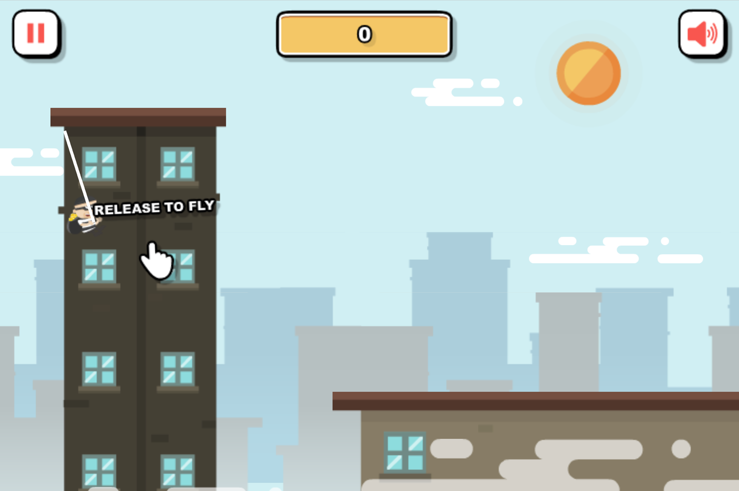 City Theft Game Flying Instructions Screenshot.