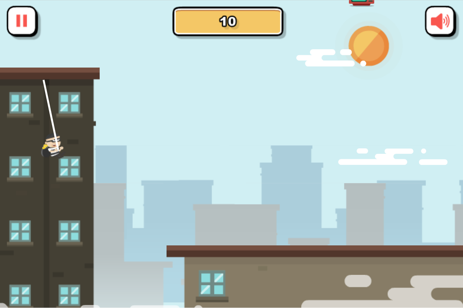 City Theft Game Swinging Screenshot.